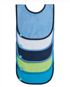 Pack 5 baberos tonos azules