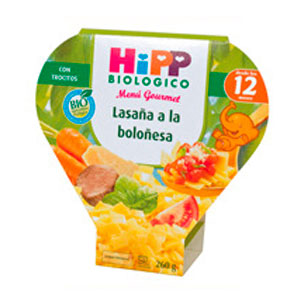 HIPP "Menú Gourmet" Lasaña a la boloñesa.