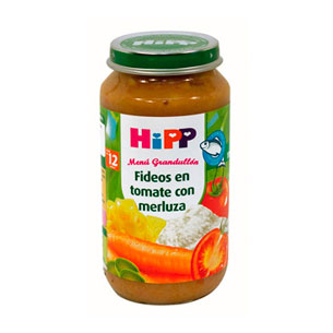 HIPP Fideos en tomate con merluza