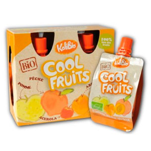 KaliBio Cool Fruits Manzana, Melocotón y Albaricoque