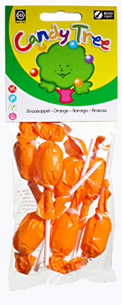 Piruletas de naranja 75g