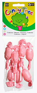 Piruletas de frambuesa 75g
