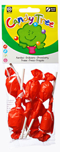 Piruletas de fresa 75g